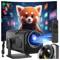 Nešiojamas mini projektorius, LED, WiFi, Bluetooth, 4K, juodas