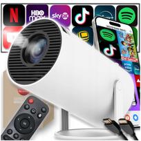 Nešiojamas filmų projektorius su „Android TV“, „WiFi“ ir „Bluetooth“