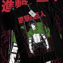 Anime Attack On Titan Hange Zoe Graphic Black TShirt Size S4XL S gray