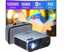 LED projektorius SUREWHEEL E60, WiFi, Full HD, 4K palaikymas, 220 colių