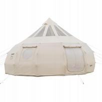 Kempingo palapinė VEVOR Yurt, 5 m, skirta 12 žmonių, smėlio spalvos
