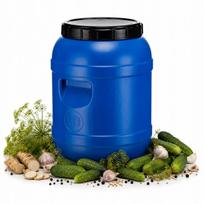 Plastikinis statinaitis STRONG, 30 l, su dangčiu, tinka rauginti kopūstams ir agurkams, sertifikuotas