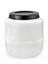 Plastikinis 15 l statinaitis raugintiems kopūstams, baltas, apvalus F&R