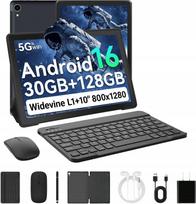 Planšetė 10,1" Android 16, 8 branduolių, 30GB + 128GB, WiFi, su klaviatūra ir pele