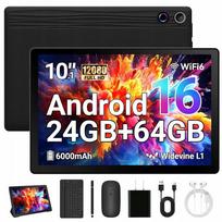 Planšetė Android 16, 10 colių, 24GB+64GB, 2TB TF, 6000mAh baterija, Widevine L1