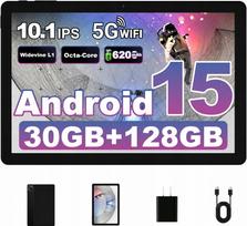 Planšetė 10", 30GB+128GB, iki 2 TB TF, 6200 mAh, 15 W greitas įkrovimas, 1280x800, juoda