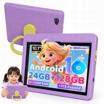 Vaikiškas planšetinis kompiuteris 10" Android16, 5 branduolių, 24GB+128GB, IPS HD 1280×800, su apsauginiu dėklu