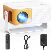 Nešiojamas LED projektorius, 6000 lm, Full HD, namų kinui