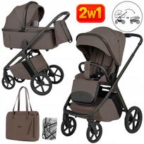 Vežimėlis 3in1 su sulankstoma gondola, dideliais ratais, 0–22 kg