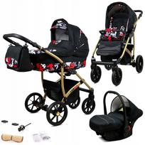 Vežimėlis 3in1 BabyLux LARGO ALU su lopšiu ir autokėdute, lengvas