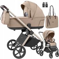 Vežimėlis Carrello Ultra New 2in1, lopšys, sportinė dalis, adapteriai, Floral Beige
