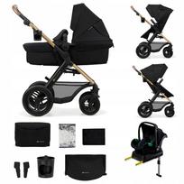 Vežimėlis Kinderkraft MOOV 2 AIR 4in1 su MINK PRO automobiline kėdute, juodas