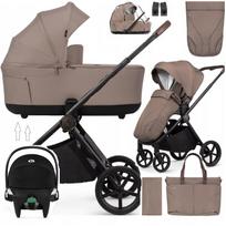 Vežimėlis Venicci Claro 2.0 3in1 su Cybex adapteriu, sėdyne, taše, Almond Beige