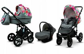 Vaikiškas vežimėlis 3 viename BabyLux Sky Lark su lopšiu ir autokėdute