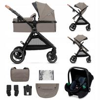 Vaikiška vežimėlis Kinderkraft ESME 3in1, i-Size, 40–75 cm, iki 22 kg, smėlio spalvos