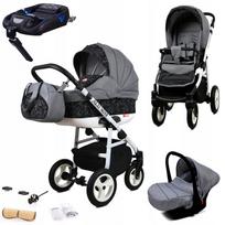 Vaikiška vežimėlio sistema BabyLux ALU WAY 4in1 su lopšiu, automobiline kėdute ir ISOFIX