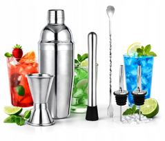 Kokteilių plakimo rinkinys, 700 ml, plieninis, 6 dalių