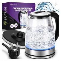 Virdulys PRETZEL, stiklinis, 2 l, LED apšvietimas, 1500 W