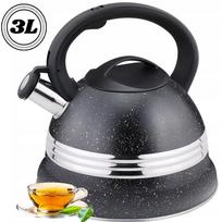 Arbatinukas dujinei ir indukcinei kaitlentei, plieninis, juodas, 3 l