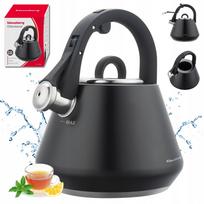 Plieninis virdulys Klausberg 2,5 l, juodas, tinka dujinei ir indukcinei viryklei