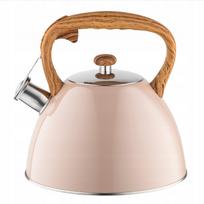 Virdulys Florina Frank 2,5 l, nerūdijantis plienas, su švilpuku, tinka indukcijai, smėlio spalvos