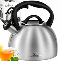 Arbatinukas ZWIEGER Forte, 3 l, nerūdijančio plieno, indukcijai, su švilpuku, sidabrinis