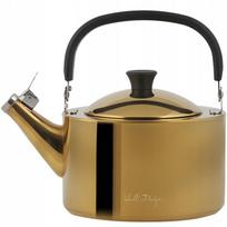 Arbatinukas VIALLI DESIGN, 1,5 l, nerūdijančio plieno, su švilpuku, auksinės spalvos, tinka indukcijai