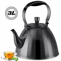 Arbatinukas, 3 l, juodas, tinka indukcinei kaitlentei, retro stiliaus