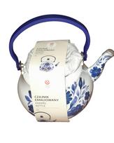 Emaliuotas virdulys ENAMEL OLKUSZ 2 l, baltas su mėlynomis gėlėmis