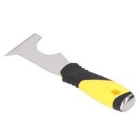 Multifunctional Putty Knife Thickened Blade Stainless Steel Paint Remover Scraper Tool with Slip Proof Handle 6.5cm white