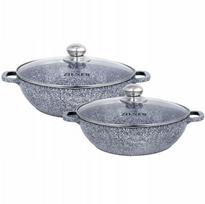 Wok keptuvių rinkinys su marmurine danga, 28 cm ir 32 cm, 2 vnt.