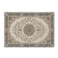 4/6/8pc Kaleidoscope Mandala Placemats Set Colorful Folk Art Floral Table Mats Washable Linen Retro Dining Heat Resistant 4pcs beige