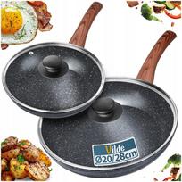 Keptuvių rinkinys GRANITe su dangčiais, 20 cm ir 28 cm