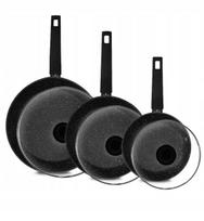 Keptuvių rinkinys ZWIEGER FORTE, 20/24/28 cm, su dangčiais, tinkamos indukcijai