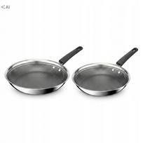 Nerūdijančio plieno keptuvių rinkinys TEFAL Power, 24/28 cm, nelipnios, tinka indukcijai