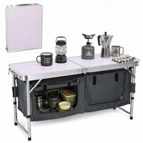 Sulankstomas stalas su organizatoriumi 120 cm, TOURIST CABINET, lauko ir stovyklavimui