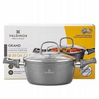 Puodas Valdinox Grand, 2,4 l, 20 cm, su dangčiu, indukcinėms ir dujinėms viryklėms, nelimpančia danga