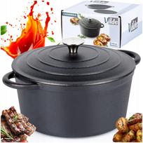 Ketaus puodas su dangčiu, apvalus, 24 cm, 3,9 l