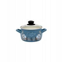 Emaliuotas puodas Cooking Delight, 16 cm, 2,2 l, su stikliniu dangčiu, mėlynas
