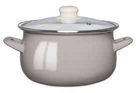 Emaliuotas puodas su dangčiu, 20 cm, 2,7 l, Altom Design, tinka indukcijai ir dujoms, rusvas