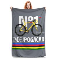 Tadej Pogacar Antklodė Šilta Jauki Purri Dviračių Pogi Komanda Tour De France Mesti Antklodės Lovai Daugia dydžių 75X95CM gray