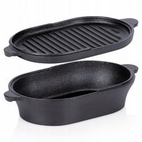 Ketaus keptuvė su dangčiu CAST LINE, 28 x 16 cm, 1,2 l, 2-in-1