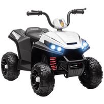 Electric Kids' Quad, Light & Music, Suspension, 5 km/h, 50 Min. Ride Time, for 3-5 Years, White 85 x 55.5 x 62 cm balta