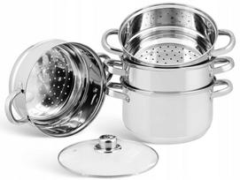 Garų puodas, 2,9 l, 20 cm, tinka indukcijai ir dujoms, 5 dalių, 9205
