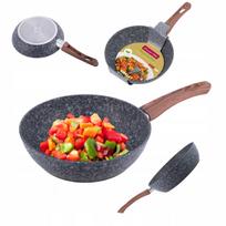 Keptuvė wok KAMILLE, granitinė, 28 cm, tinka dujinei ir indukcinei viryklei