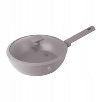 Wok keptuvė su dangčiu BerlingerHaus Taupe, 24 cm, titano danga