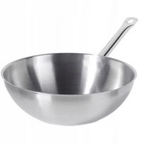 Nerūdijančio plieno wok keptuvė METRO PROFESSIONAL, 30 cm, tinka indukcinei ir dujinei viryklei