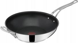 Wok keptuvė Tefal Simply Clean 30 cm, sidabrinė juoda