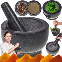 Granito virtuvinė grūstuvė prieskoniams ir pesto
