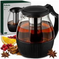Stiklinis arbatinukas su sieteliu, karščiui atsparus, 1800 ml
